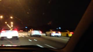 charger srt8 vs c63 amg vs evo x with 135i chasing