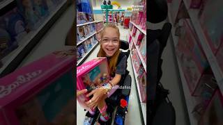 Ten-year-old overjoyed to find a wheelchair Barbie and service dog | Humankind #shorts #barbie