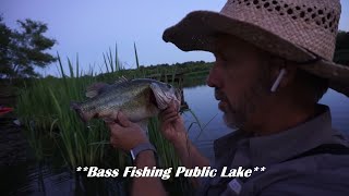 **Public Lake Bass Fishing**  #bassfishing #jonboat