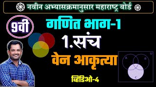 9 वी गणित-1| प्र.1 संच | वेन आकृत्या | 9th Maths 1| Marathi Medium | Maharashtra Board |Lecture_4