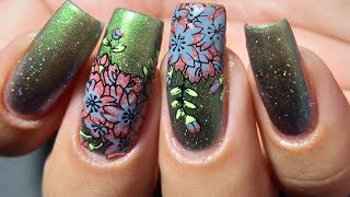 🌺Shaded Floral Nails🌺