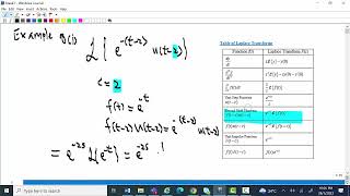 Example 8(i) and (ii) Laplace transform 2nd Shift Theorem