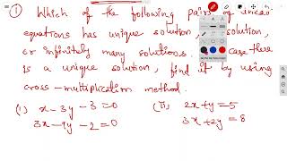 #CBSE-10THMATHS#PAIR OF LINEAR EQUATIONS IN TWO VARIABLES#CROSS-MULTIPLICATION METHOD#Problems on it