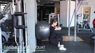 Swiss Ball Wall Squat