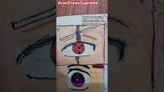 Day 7 of drawing different anime character eyes,  tanjiro eye drawing #anime #colordrawing