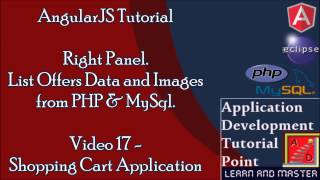 AngularJS Tutorials for Beginners|Shopping Cart Example| Data and Images from PHP & MySql.