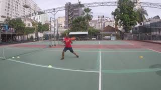 DuongTran - Tennis backhand & volley trainning 1.2