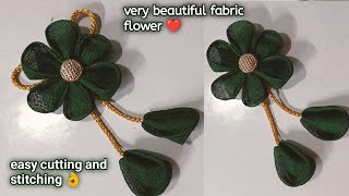 fabric lflower making so easy//कपड़े से Rose flower बनाने का तरीका