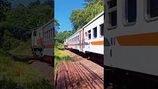 KA Pasundan melintasi hutan #keretaapi #daop2 #railfans