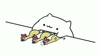 Кот наигрывает песню с помощью куриц( Анимация ) . Мем, Bongo cat..