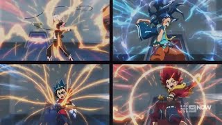 Beyblade Burst Surge: World Spryzen & Brave Valtryek vs. Helios Blazebringer & Hyperion Flamebringer