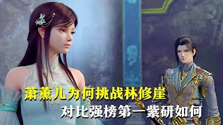 斗破苍穹：萧薰儿为何挑战林修崖？对比强榜第一紫研如何？