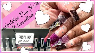 Valentines Day Nails ft ROSALIND Gel Polish - Hearts & Color Shift