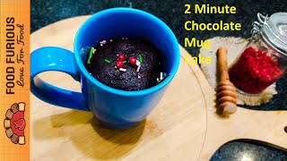 2 Minutes Chocolate Mug Cake | Microwave mug cake recipe | By Food Furious