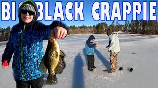 GIANT BLACK CRAPPIE Maine Ice Fishing