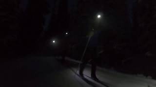 Night skiing at Lake Louise by Andre Bourque of the Regina Ski Club