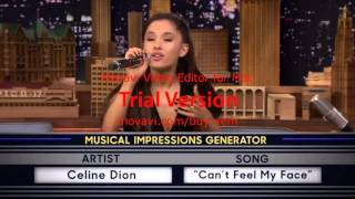 Ariana Grande song singing Can't Feel My Face Celine Dion Impression