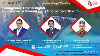 [Webinar] Peningkatan Literasi Digital bagi Generasi Milenial yang Produktif dan Kreatif