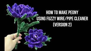 How make Peony using Fuzzy Wire/ Pipe Cleaner #fyp #foryou