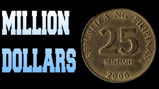 TOP ULTRA RARE PHILIPPINES 25 SENTENO WORTH A MILLION DOLLARS COULD MAKE YOU MILLIONER #money