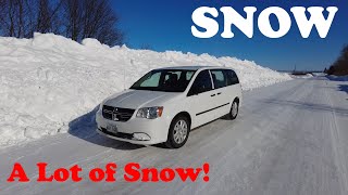 Huge Snow Banks in Manitoba - Travels with Bill