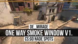 CS:GO Nade Spots :: Mirage, One Way Smoke Window V1.