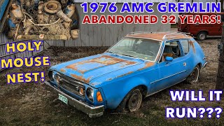 ABANDONED AMC GREMLIN: Will it Run After 32 Years??? Biggest Mouse Nests EVER!!! (With @camracing)