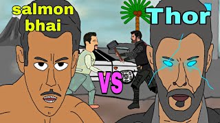 🔥thor vs salmon bhai 😱 spoof 😂 2d animation ll animated snap rk