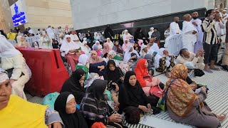 LAUTAN MANUSIA AWAL BULAN OKTOBER DI MASJIDIL HARAM CUACA PANAS BANYAK YANG TERPAKSA SHOLAT DI LUAR