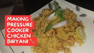 Step by step process of making Chicken Biryani in a Pressure Cooker