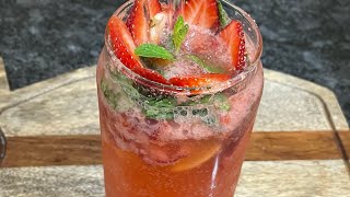 Virgin Strawberry Mojito!non-alcoholic strawberry mojito