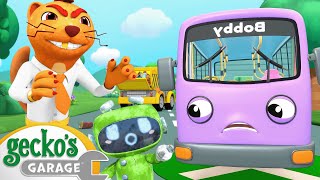 Runaway Car Wash | Truck and Bus Cartoon | Gecko's Garage | Animal Cartoons