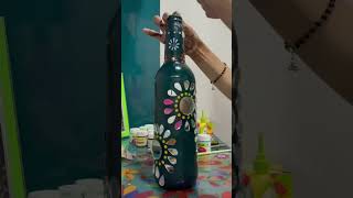 Bottle painting ideas #artist #bottleart #painting #diyblogger #diycrafts