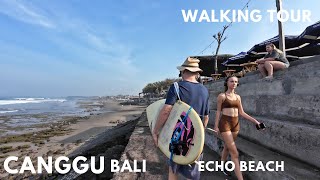 Walking Tour CANGGU Bali Morning Activities and Situation at Echo Beach La Brisa | Bali Today 🇮🇩