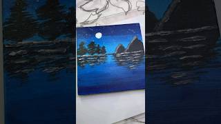 Aesthetic Acrylic Painting Ideas🎨| Mini Canvas Painting#art #drawing #easy #painting #short #shorts