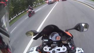 Yamaha R1- BMW RR1000 с "горы"" сент 2016 Sound-))