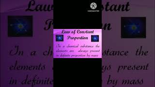 LAW OF CONSTANT COMPOSITION #class #chemistry #lawofchemicalcombination