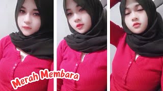 BAJU MERAH JANGAN SAMPAI LEPAS BIGO LIVE HIJAB CANTIK 2024