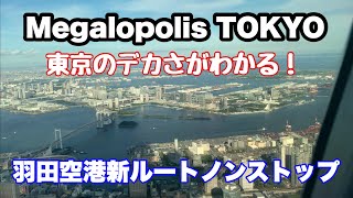 JALで飛ぶメガロポリス「TOKYO」東京上空フライト映像   東京の巨大さが手に取るように分かる！  Megalopolis「TOKYO」Flight video over Tokyo