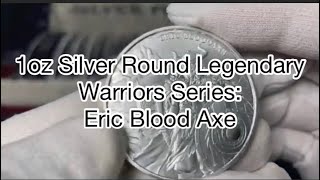 Legendary Warriors Series Rd1: 1oz Viking Silver Round