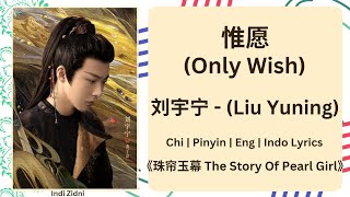 惟愿 (Only Wish) - 刘宇宁 (Liu Yuning) [Chi|Pinyin|EN| ID Lyrics]《珠帘玉幕 The Story Of Pearl Girl》#刘宇宁 #珠帘玉幕