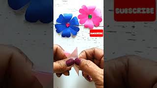 Easy Paper Flowers | How To Make DIY Six Petal Small Paper Flowers #shorts #easycreativecrafts