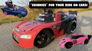 Installing drag skinnies with bearings  on your modified power wheel cars!