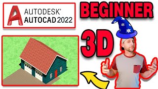 AutoCAD 2019 2020 2021 2022 - 3D MODELING BEGINNER - GARAGE Part 1 OF 2!