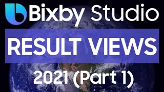 Bixby Studio Tutorial - Result Views 2021 (Part 1)