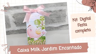 KIT FESTA - CAIXA MILK | Decoração Jardim Encantado