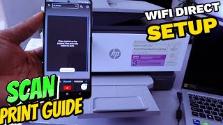 How To Do WIFI Direct SETUP | HOW TO SCAN, PRINT & SHARE With HP Officejet Pro 9120E PRINTER Review