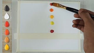 Easy sunset painting / painting for beginners / step by step acrylic painting tutorial