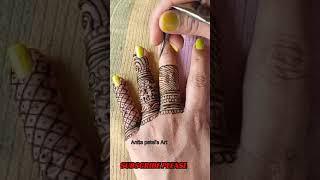 Latest Stylish Fingers✌Mehndi Design😳😳 |Easy And Quick Mehndi Design❤ #Shorts #AnitapatelsArt