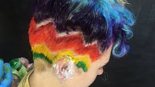 Rainbow Zig Zag Undercut!